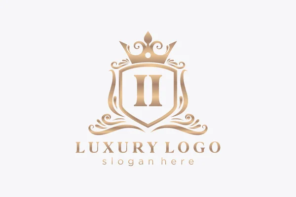 Plantilla Logotipo Lujo Real Letras Arte Vectorial Para Restaurante Realeza — Vector de stock