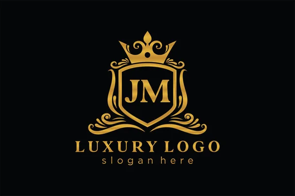 Letter Royal Luxury Искушает Векторном Искусстве Рестораны Роялти Бутики Кафе — стоковый вектор