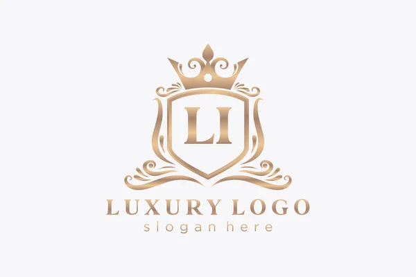 Carta Royal Luxury Logo Plantilla Arte Vectorial Para Restaurante Royalty — Archivo Imágenes Vectoriales