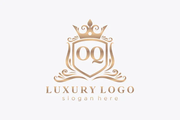 Letter Royal Luxury Logo Template Vector Art Restaurant Royalty Boutique — стоковий вектор