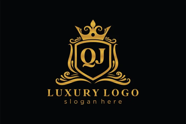 Carta Royal Luxury Logo Plantilla Arte Vectorial Para Restaurante Royalty — Vector de stock