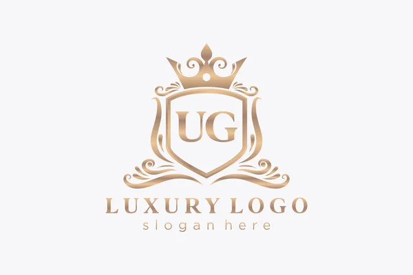 Lettre Royal Luxury Logo Modèle Dans Art Vectoriel Pour Restaurant — Image vectorielle