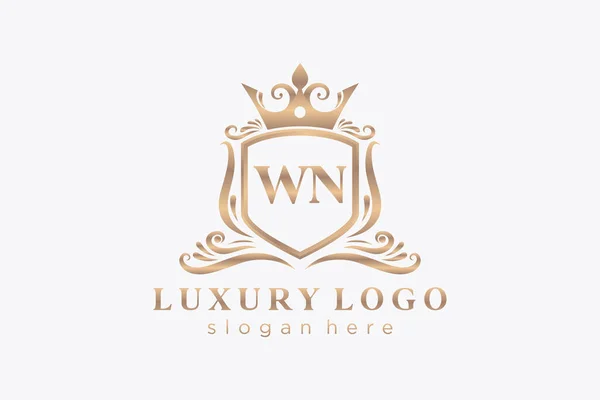 Leserbrief Royal Luxury Logo Vorlage Vektorgrafik Für Restaurant Royalty Boutique — Stockvektor