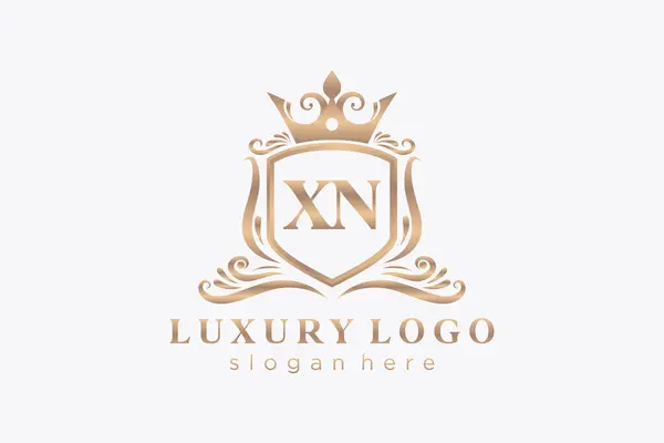 Letter Royal Luxury Logo Template Vector Art Restaurant Royalty Boutique — стоковий вектор