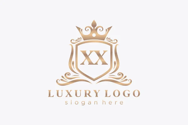 Буква Royal Luxury Logo Шаблон Векторном Искусстве Ресторана Роялти Бутик — стоковый вектор