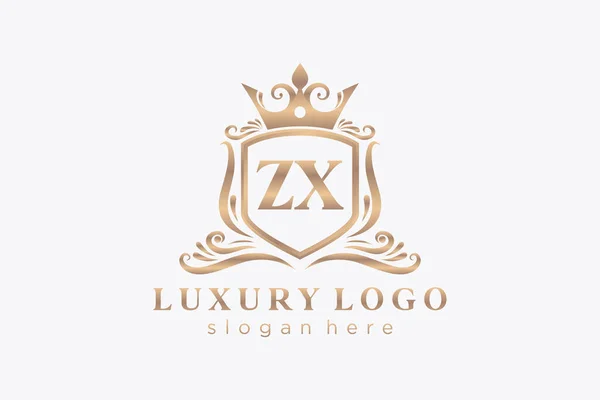 Letter Royal Luxury Logo Šablona Vektorovém Umění Pro Restaurace Royalty — Stockový vektor