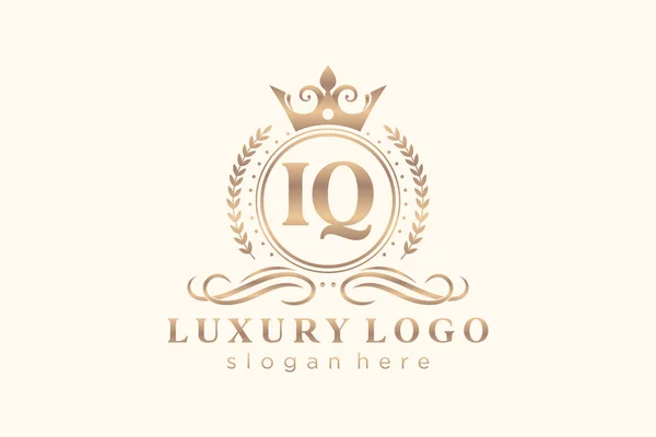 Q字母Royal Luxury标志模板 用于餐馆 皇家酒店 精品店 咖啡店 草药店 时装和其他矢量插图的矢量艺术 — 图库矢量图片