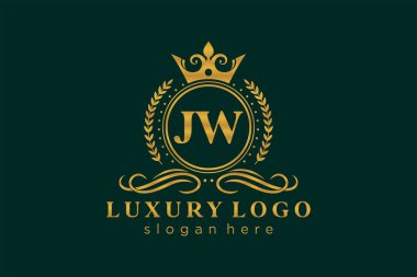 Restoran, Kraliyet Logosu, Butik, Cafe, Otel, Heraldic, Mücevher, Moda ve diğer vektör illüstrasyonları için vektör sanatı şablonu.