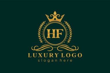 Restaurant, Royalty, Boutique, Cafe, Hotel, Heraldic, Mücevher, Moda ve diğer vektör illüstrasyonları için Kraliyet Logosu Kraliyet Şablonu.