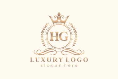 Restaurant, Royalty, Boutique, Cafe, Hotel, Heraldic, Jewelry, Fashion ve diğer vektör illüstrasyonları için Kraliyet Logosu Kraliyet Şablonu.
