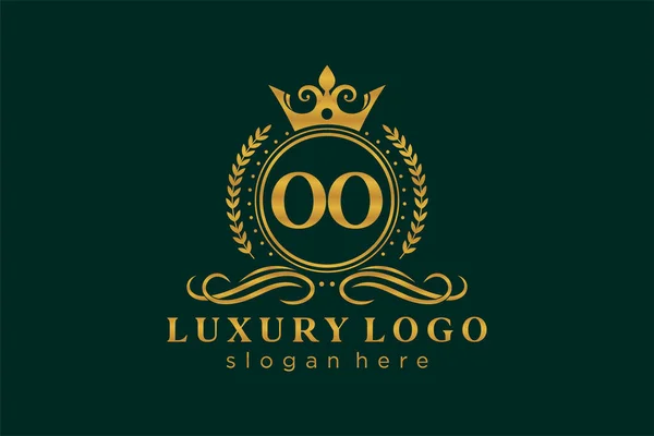Plantilla Letter Royal Luxury Logo Arte Vectorial Para Restaurante Realeza — Archivo Imágenes Vectoriales