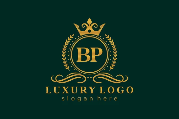 Carta Royal Luxury Logo Plantilla Arte Vectorial Para Restaurante Royalty — Archivo Imágenes Vectoriales