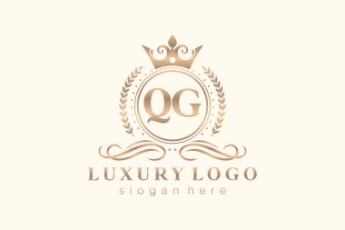 Restoran, Kraliyet Logosu, Restoran, Kraliyet, Butik, Cafe, Otel, Heraldic, Mücevher, Moda ve diğer vektör çizimleri için vektör sanatı şablonu.