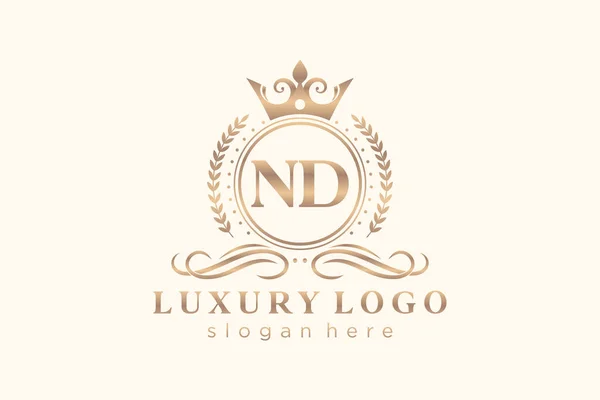 Letter Royal Luxury Logo Mal Vektorkunst Restaurant Royalty Boutique Cafe – stockvektor
