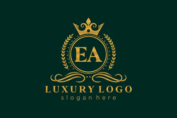 Plantilla Logotipo Lujo Real Letter Arte Vectorial Para Restaurante Realeza — Archivo Imágenes Vectoriales