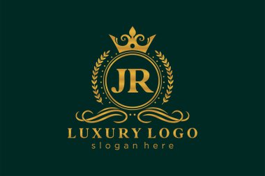 Restoran, Kraliyet Logosu, Butik, Cafe, Otel, Heraldic, Mücevher, Moda ve diğer vektör illüstrasyonları için vektör sanatı şablonu.