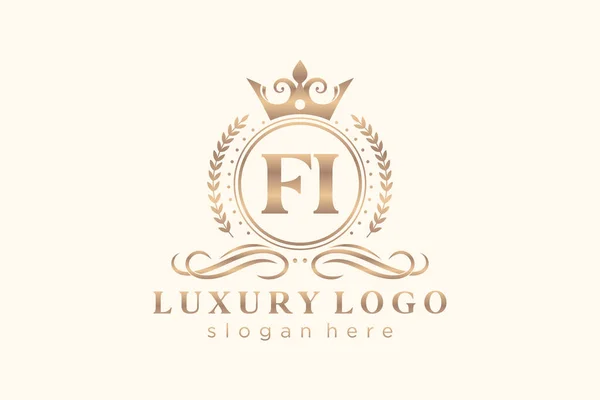 Carta Royal Luxury Logo Plantilla Arte Vectorial Para Restaurante Royalty — Vector de stock