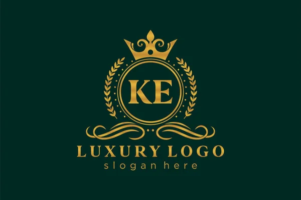 Letter Royal Luxury Logo模板 用于餐馆 皇家酒店 精品店 咖啡店 Heraldic 时装和其他矢量插图的矢量艺术 — 图库矢量图片