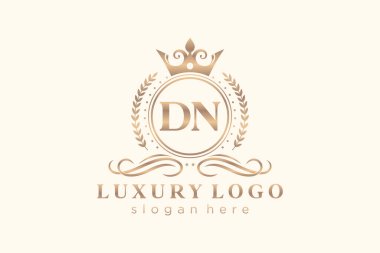Restoran, Kraliyet Logosu, Butik, Cafe, Otel, Heraldic, Mücevher, Moda ve diğer vektör illüstrasyonları için vektör sanatı şablonu.