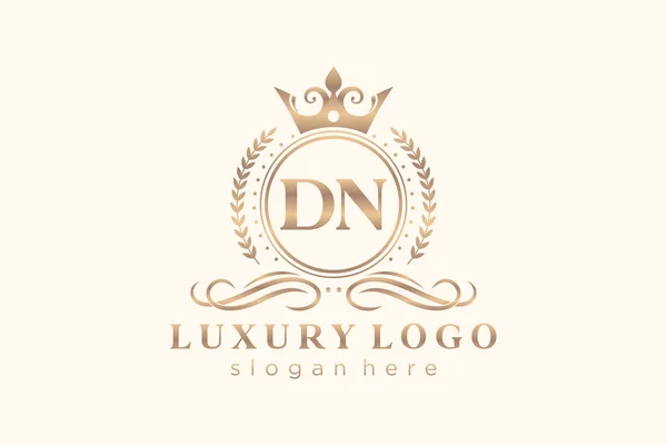 List Royal Luxury Logo Szablon Sztuce Wektorowej Dla Restauracji Tantiem — Wektor stockowy