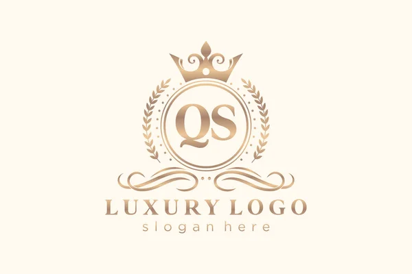 Carta Royal Luxury Logo Plantilla Arte Vectorial Para Restaurante Royalty — Vector de stock