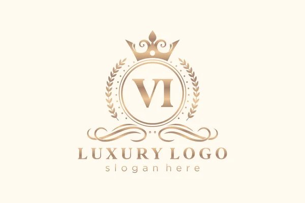 Carta Royal Luxury Logo Plantilla Arte Vectorial Para Restaurante Royalty — Vector de stock