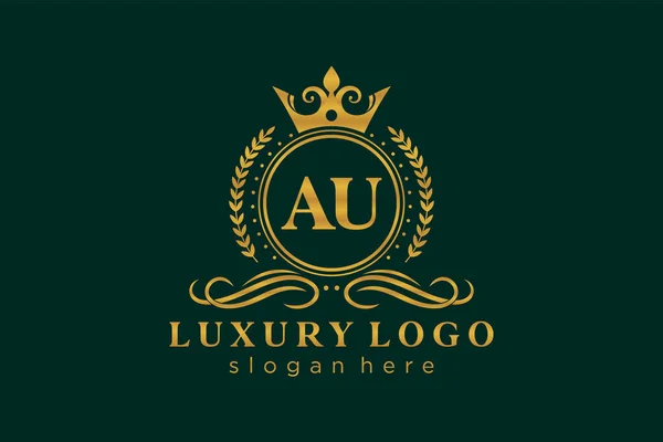 Letter Royal Luxury Logo Template Vector Art Restaurant Royalty Boutique — Stock Vector