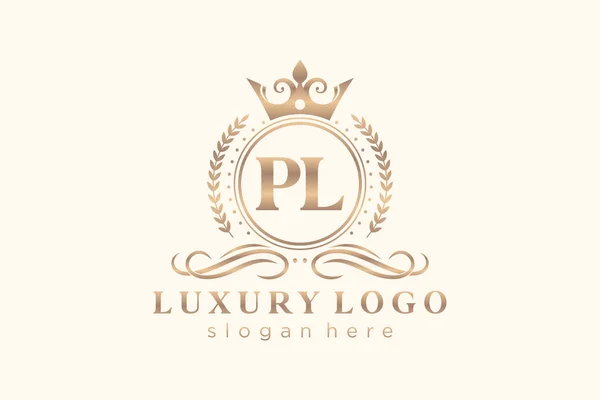 Carta Royal Luxury Logo Plantilla Arte Vectorial Para Restaurante Royalty — Vector de stock