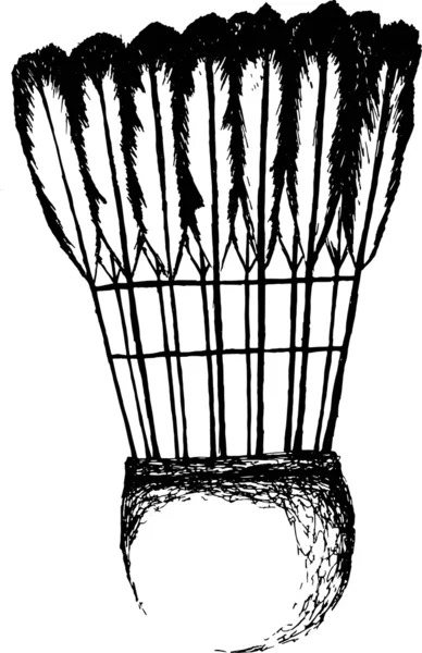 Opeřené badminton — Stockový vektor