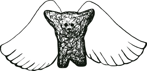 천사 곰 — 스톡 벡터