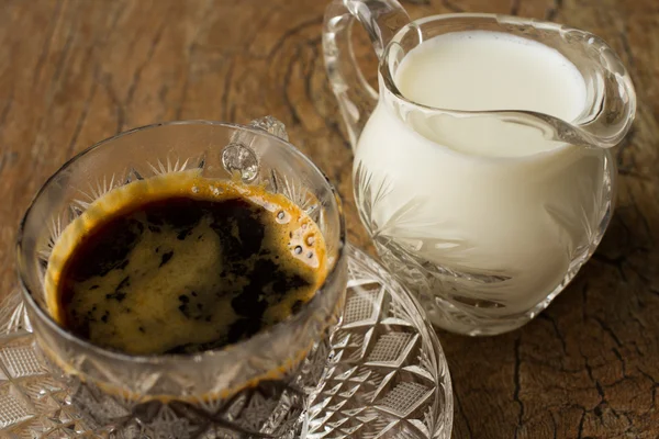 Cup coffee and milk — Stock Photo, Image