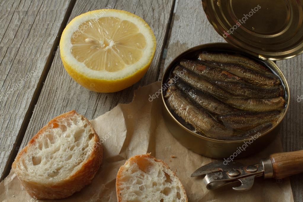 Sandwich with sprats, national food in Russia for the holidays