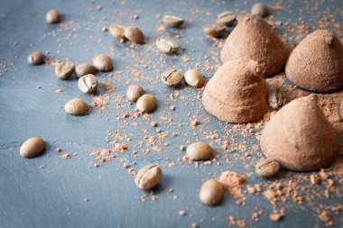 Kakao tatlı günaha ile çikolata truffles