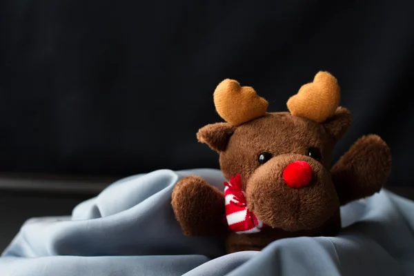 Toy reindeer Christmas present child — Stock Photo, Image