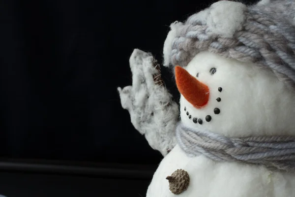 Frumos om de zăpadă. decoratiuni pentru Craciun si felicitari — Fotografie, imagine de stoc