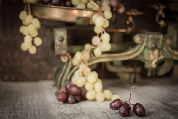 Куча спелых сочных винограда для вина — стоковое фото