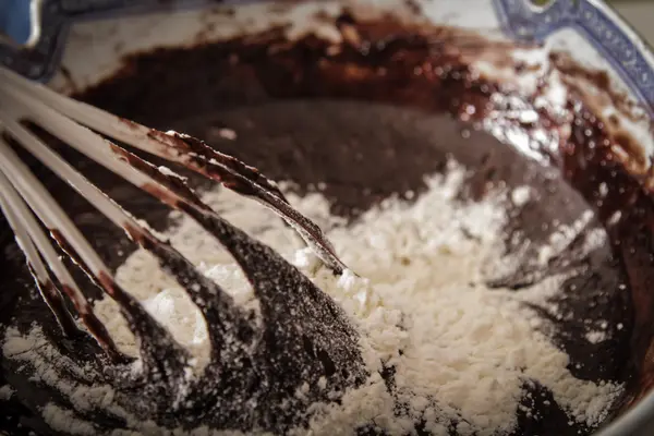 Brownie med mint läcker dessert för hela familjen — Stockfoto
