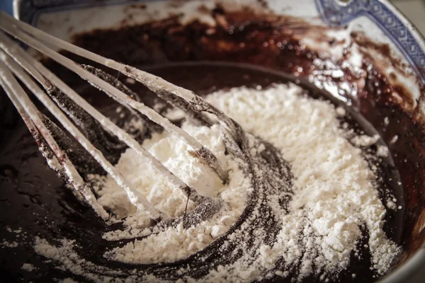 Brownie med mint läcker dessert för hela familjen — Stockfoto