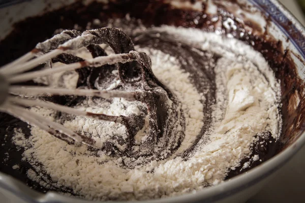 Brownie med mint läcker dessert för hela familjen — Stockfoto