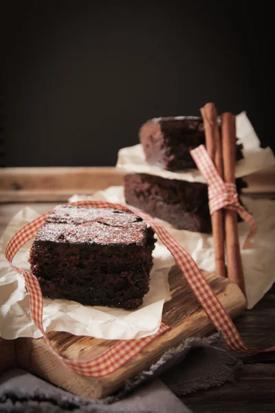 Brownie z mięty deser dla całej rodziny — Zdjęcie stockowe