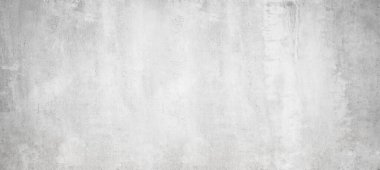 Beton duvara pankart yerleştirmek için kullanılan eski bir duvar gibi doğal çimento veya taş dokunun beyaz beton dokusu..