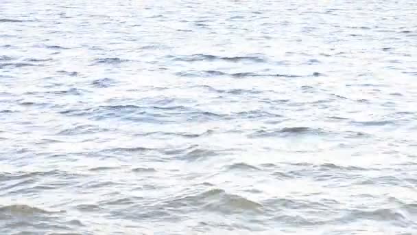 Superficie de agua cubierta de olas. Tiro de llave alta — Vídeo de stock