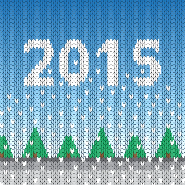 Örme doku ile Noel ve yeni yıl kartı