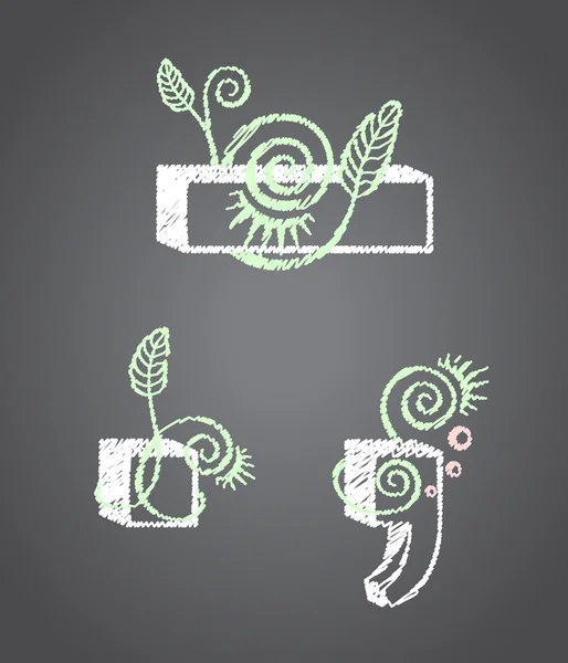 Tasarımınız için çiçek noktalama işaretleri