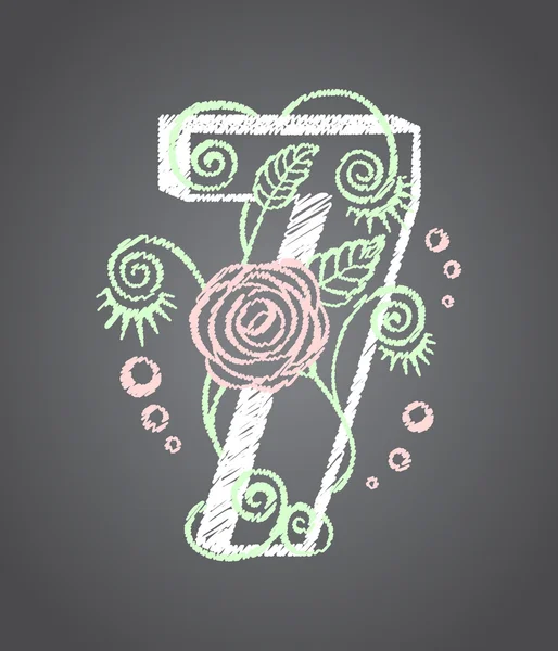 Çiçek rakamı yedi tasarımınız için