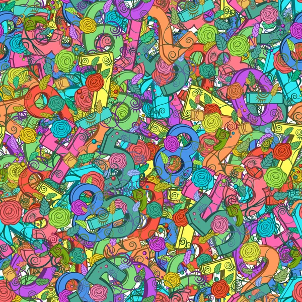 Sayı tasarımınız için seamless çiçek modeli