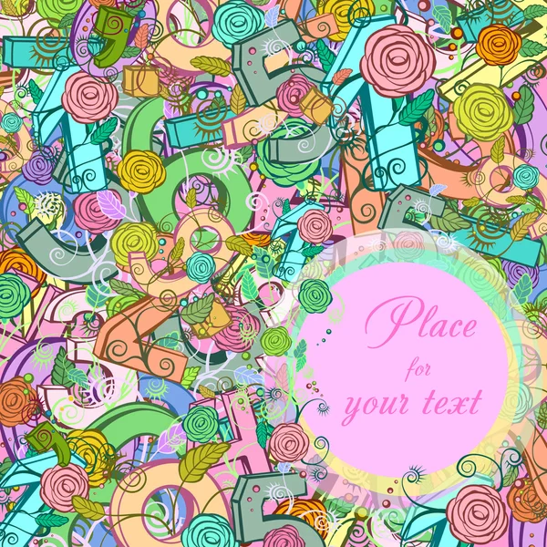 Çiçek ile sayılar tasarımınız için banner