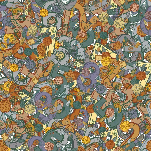 Sayı tasarımınız için seamless çiçek modeli