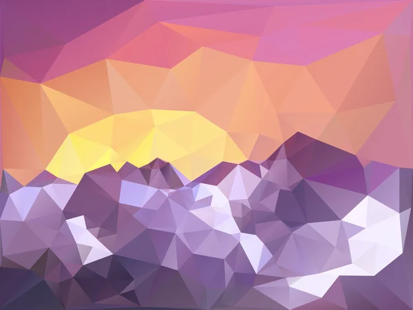 夕日や日の出山のイラスト — ストックベクタ