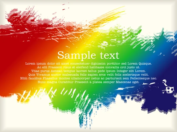 Gran parche de tinta arco iris — Vector de stock